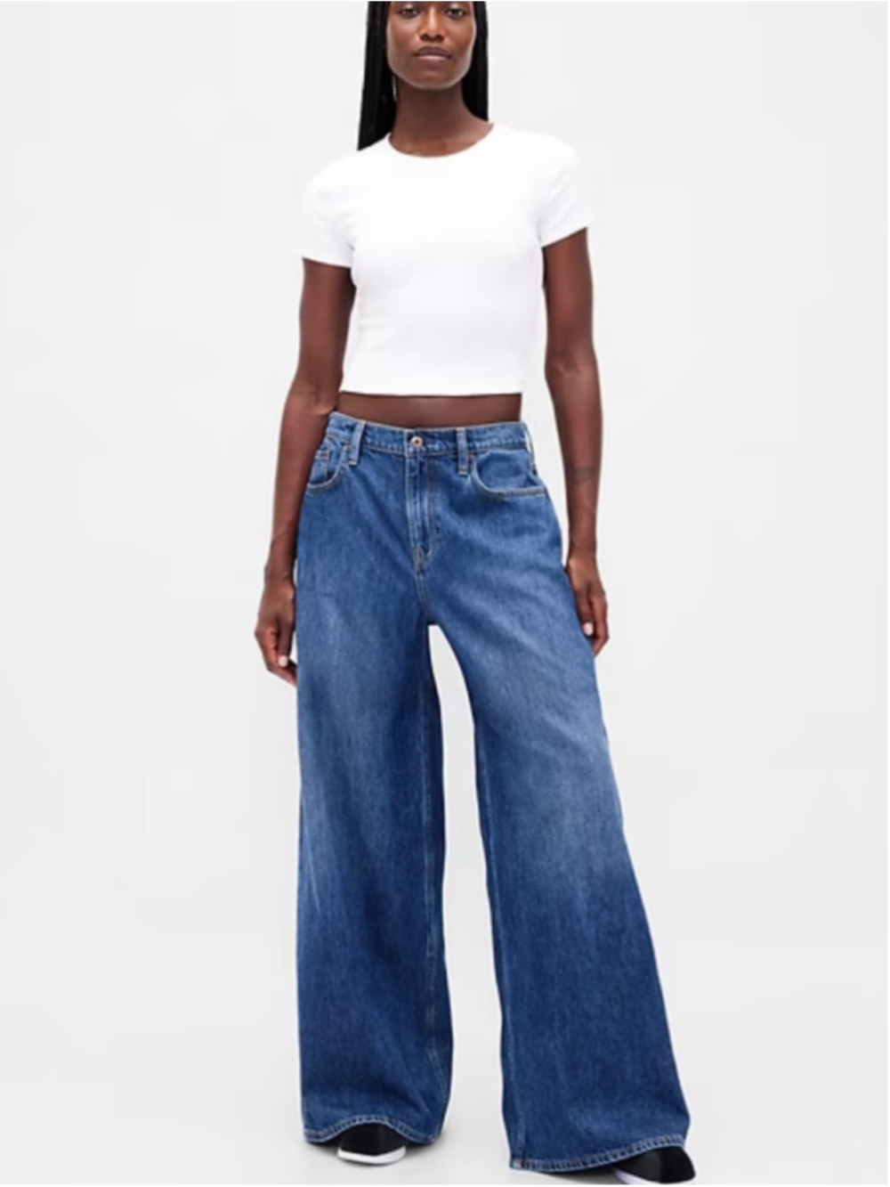 Gap Low Slung Extra Baggy Jeans in Medium Indigo Sz 18